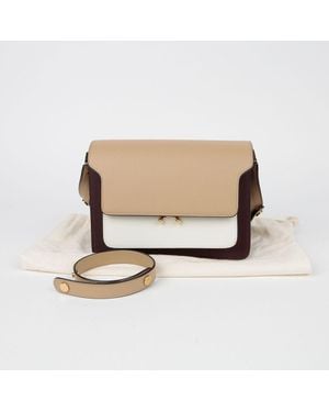 Marni Trunk Medium Shoulder Crossbody Bag - Natural