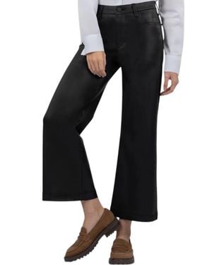 Kut From The Kloth Meg Coated High Rise Wide Leg Pants - Black