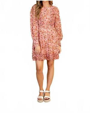 Listicle Alisa Floral Print Dress - Red