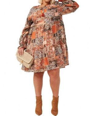 Hayden LA Lovely Fall Dress - Multicolor
