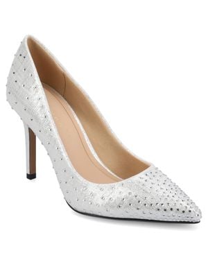 Journee Collection Venus Stiletto Dress Pumps - White