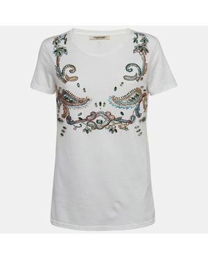 Roberto Cavalli Crystal Embellished Knit Top - Gray