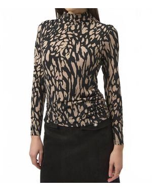 Joseph Ribkoff Mockneck Long Sleeves Fitted Top - Black