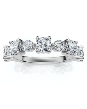 Pompeii3 1.13Ct Natural Diamond Stackable Wedding Ring 14K Size: 7 - Metallic
