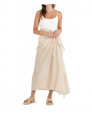 Emily Mccarthy Stripe Print Pareo - Natural
