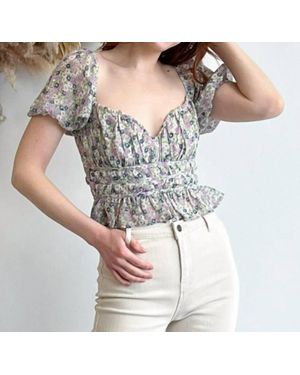 Astr Leigh Top - Gray