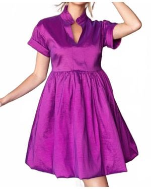 Thml Moonlight Bubble Hem Dress - Purple