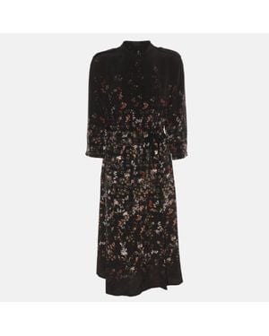 AllSaints Dark Floral Print Long Sleeve Shirt - Black