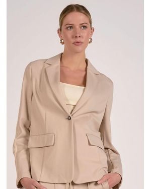 Elan Track Blazer Jacket - Natural