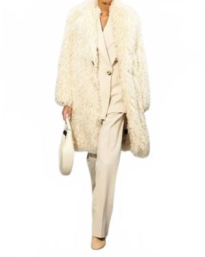 Sand Ruri Afgan Fir Inspired Coat - Natural