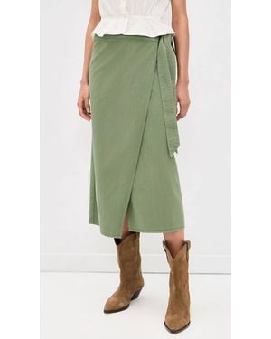 The Great Wrap Skirt - Green