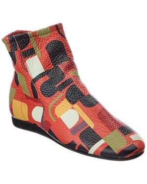 Arche Lamloo Leather Bootie - Red
