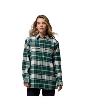 Columbia Point Creek Shirt Jacket Rain Forest Buffalo Check Jax1023 - Green