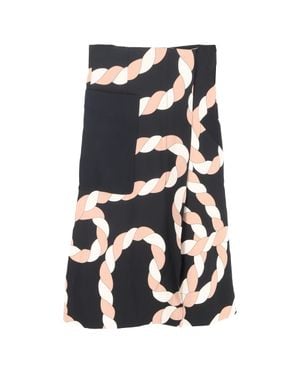Sportmax Rope-Print Midi Wrap-Effect Skirt - Blue