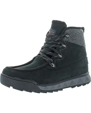Pendleton Torngat Leather Cushioned Eva Insoles Hiking Boots - Black