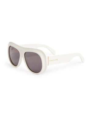 Palm Angels Sunglasses Aviator Full Rim, Frame And Dark Lens Peri103Elfin0107 - White