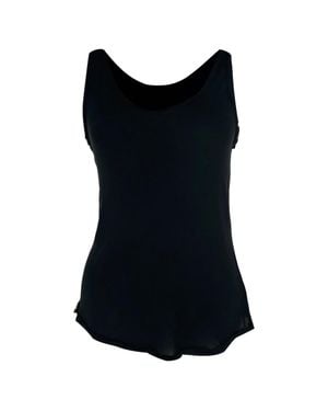 Theory Raw-Edge Tank Top - Black