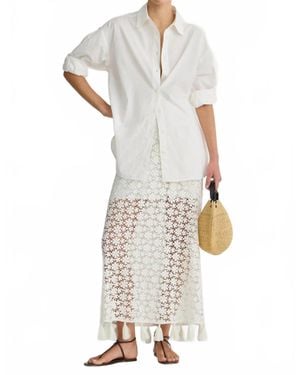 Apiece Apart Valeska Tassel Skirt - White
