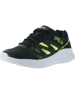 Fila Memory Cryptostride Lace Up Workout Running Shoes - Black