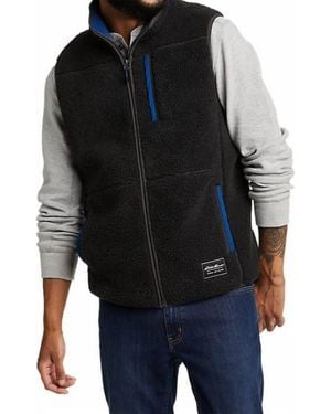 Eddie Bauer Chilali Faux Shearling Fleece Vest - Black