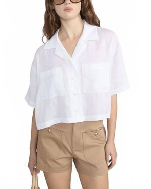 FRAME The Linen Pocket Shirt - White
