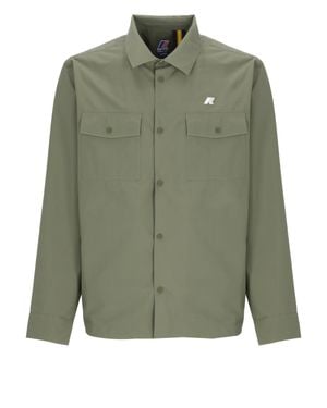 K-Way Army Umbert Stretch Buttoned Overshirt - Green
