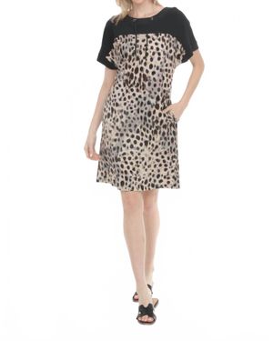 Joseph Ribkoff Silky Knit Animal Print Shift Dress - Multicolor