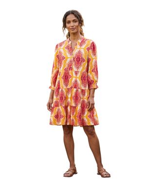 Uncle Frank Long Sleeve Ruffled Dress - Red