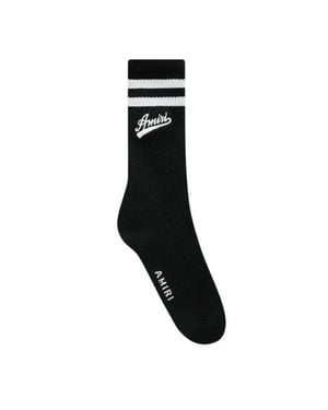 Amiri Varsity Script Socks - Black