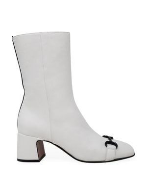 Madison Maison Leather Back Stripe Boot - Gray