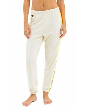 Aviator Nation 5 Stripe Sweatpants - Natural