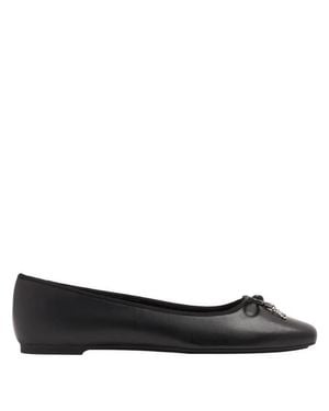 Michael Kors Nori Leather Ballet Flats - Black