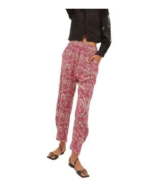 Maria Cher Besalu Floral Pants - Red
