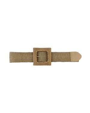 Fashnzfab Fashion Square Straw Buckle Belt - Pink
