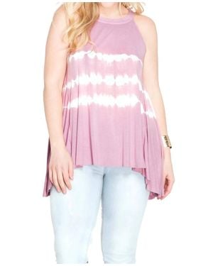 She + Sky Sleeveless Tie Dye Tank - Pink
