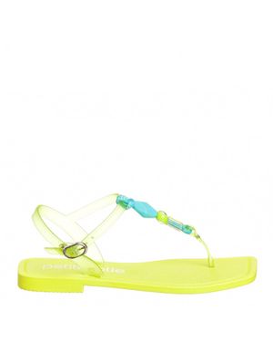 Petite Jolie Scarlett Beaded T Strap Sandal - Yellow