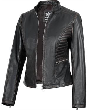Decrum Genuine Leather Jacket - Black