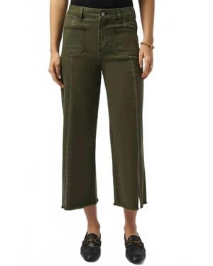 Joseph Ribkoff Pockets Embellished Culotte Jeans - Green