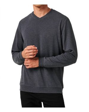 Travis Mathew Amenities V-Neck Crew Sweater - Gray