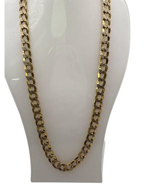 Milano Jewelry Cuban Diamond Cut Link Chain Necklace - Gray