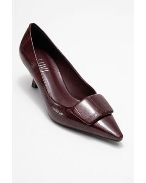 Prologue Shoes Marcia Buckle Pointed Toe Pump - Purple