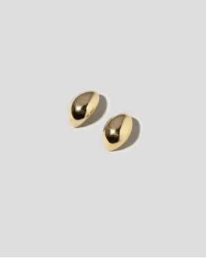 Maslo Jewelry Huggie Earrings - White