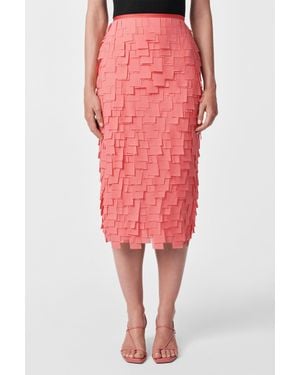 Trina Turk Dita Midi Pencil Skirt - Red