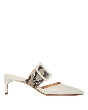 Bally Jemina 55 Buckle Pointed Toe Mules, Brand Size 35. Us - White