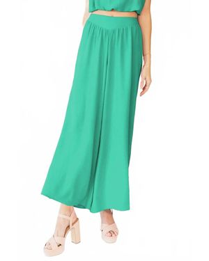 Kld. Signature Solid Wide Legged Pants - Green