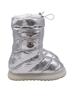Moncler Gaia Padded Snow Mid-Calf Boots - Gray