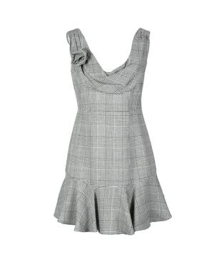Alessandra Rich Flared Short Dress - Gray