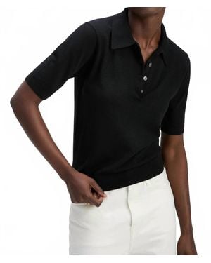 Sold Out NYC Refined Short Sleeve Polo Top - Black