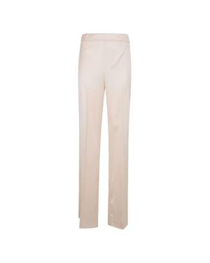 Twinset Pleated Straight-Leg Pants - White