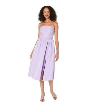 Little Mistress Rosamund Dress Side Slit A-Line Preppy Jdm971 - Purple
